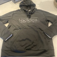Adidas Hoodie Youth Black Long Sleeve Casual Boys sz Youth Large Climawarm