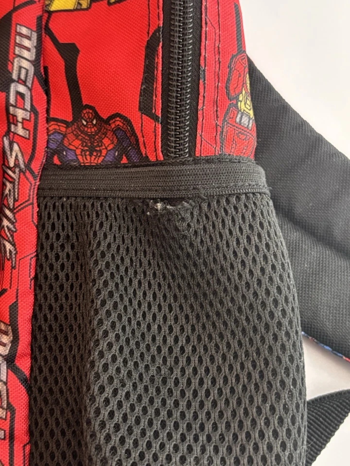 Marvel Avengers Mech Strike Backpack 17" Spider-Man Red Book Bag School Tote - Image 3 of 4