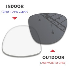 Transition Replacement Lenses for Oakley Frogskins Range OO9284 - Clear to Grey
