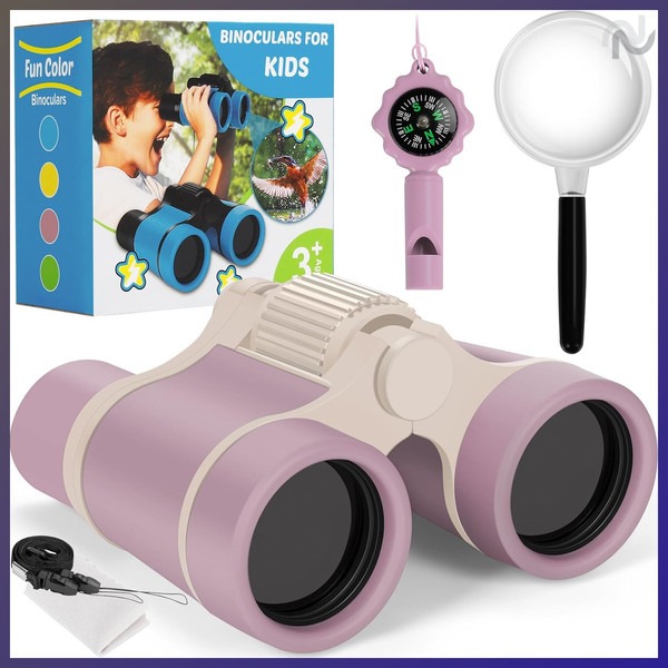 Fernglas Kinder Spielzeug Mit Lupe & Kompass Outdoor 3-8 Jahre Jungen MäDchen-image