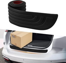 Rear Bumper Protector, Rear Bumper Cover, Rubber Rear Bumper Guard-Black