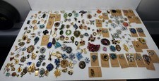 VTG Rhinestone Costume Brooch Jewelry Lot WEISS TRIFARI Capri Ben Amun Kramer