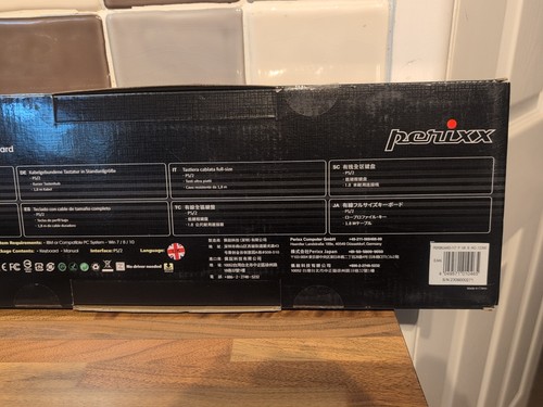 PERIXX PERIBOARD-117 WIRED FULL-SIZE MEMBRANE KEYBOARD - NEW & SEALED - Picture 6 of 6