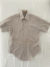 VTG Vintage 70s Sears The Merit Store Men  s Short Sleeve Buttondown Size 15 Neck