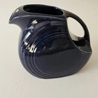 FIESTA Pottery Cobalt Blue Disk Pitcher Contemporary Homer Laughlin