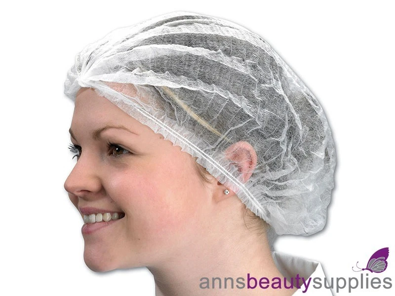 25 x Beauty A M Mob Caps Spray Tanning Fake Tan Mop Hair Net Student Facials