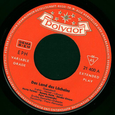 Franz Lehár Das Land Des Lächelns (Querschnitt) Vinyl Single 7inch NEAR MINT