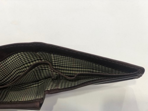 iKS genuine leather bifold brown wallet grid interior  - Picture 5 of 6