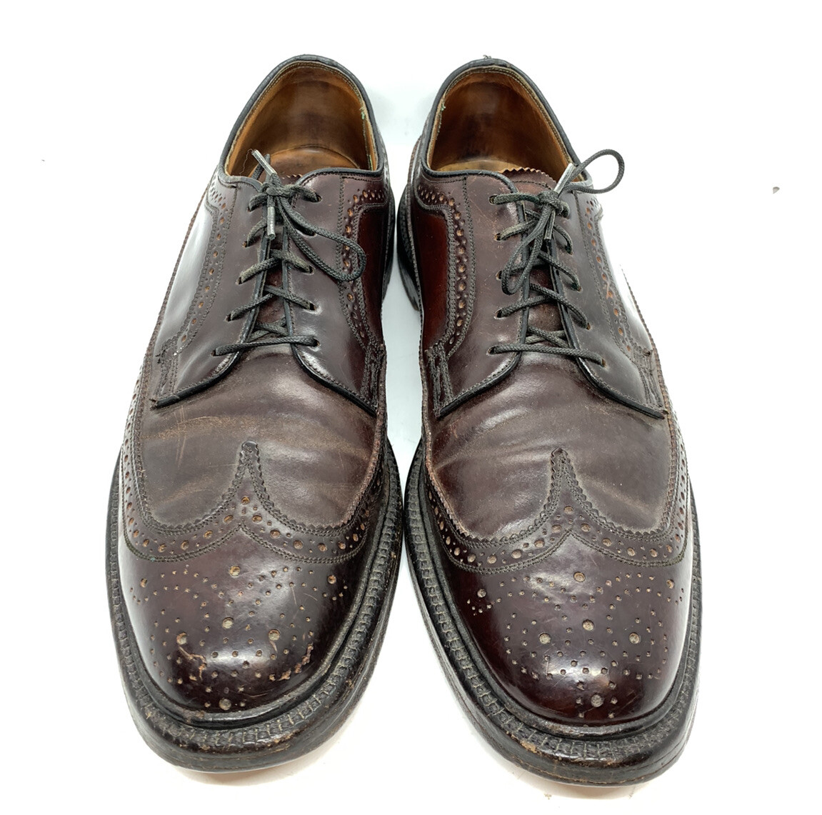 RARE Florsheim Imperial 93605 Shell Cordovan Long Wing v-cleat 9A