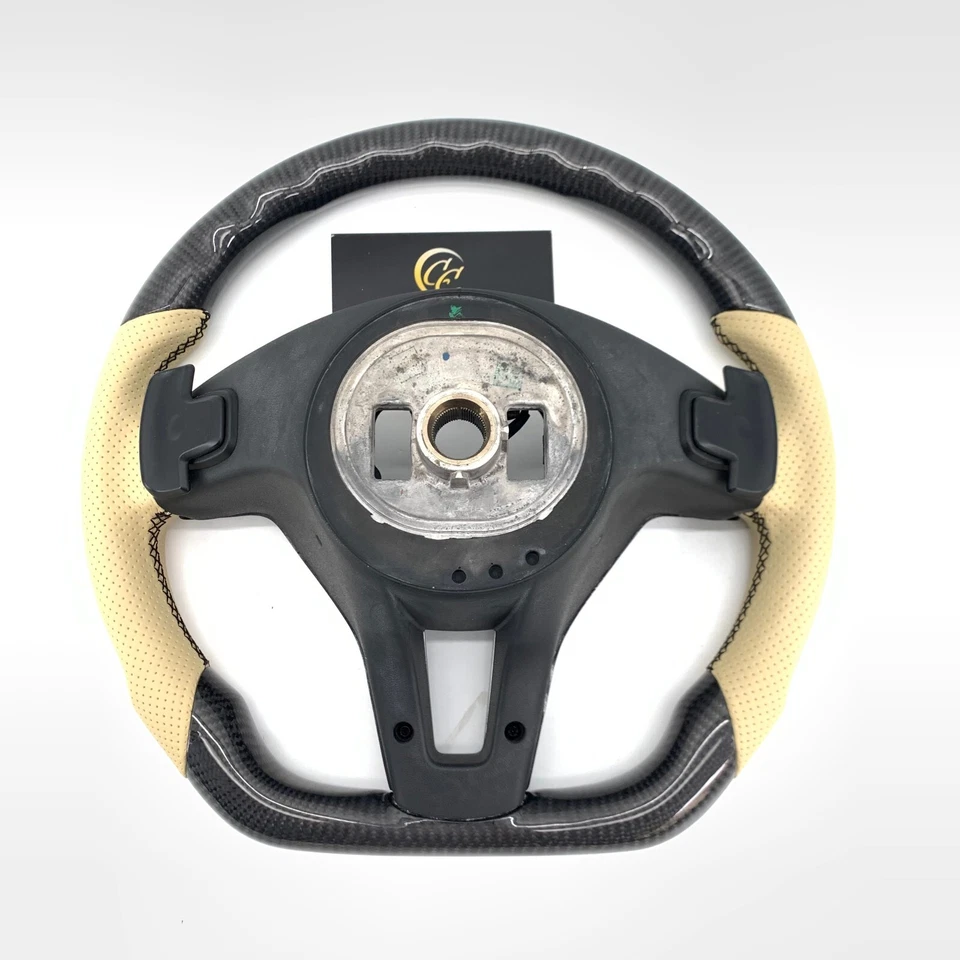 Volante de fibra de carbono personalizado para Mercedes-Benz E350 C250 AMG C350 E200 Foto 2 de 4