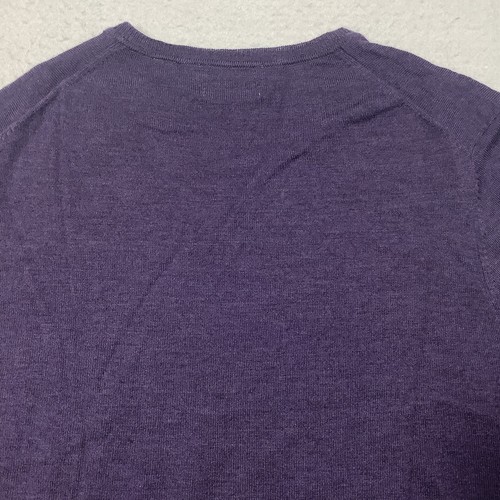 Calvin Klein Extra Fine Merino Wool V-Neck Sweater Men's Medium Purple - Picture 10 of 10