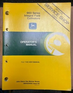 John Deere 960 Series Integral Field Cultivator Operator Manual Om N0 K6 E 7 Ebay