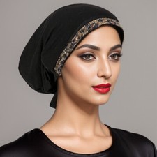 Muslim Women Hijab Hats Arab Cancer Chemo Islamic Bonnet Caps Turban Headwar Hat
