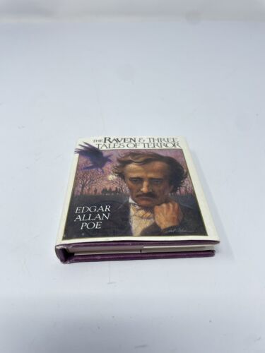 Edgar Allan Poe Raven Three Tales of Terror 1989 Miniature Pocket Book Poetry - Picture 2 of 8