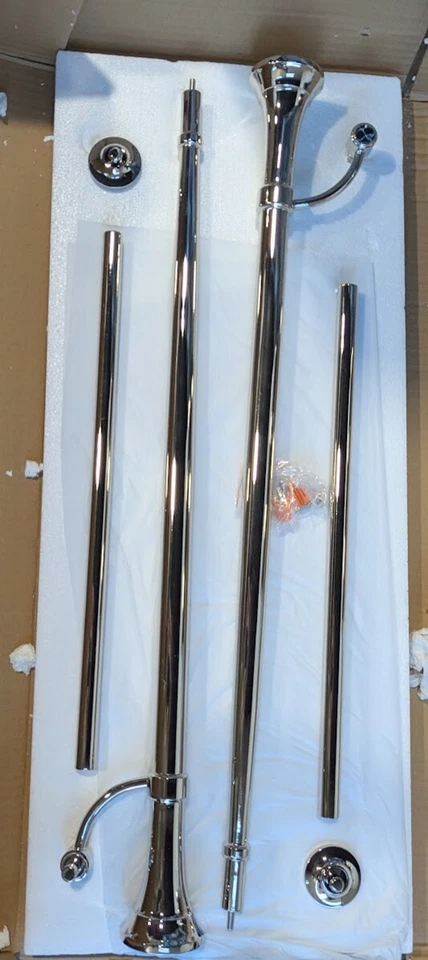 Waterworks 12-08580-34009 Alden Fregadero 2 Patas Lavabo Níquel Pulido SOLO SOPORTE Foto 2 de 4