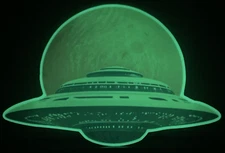 Alien UFO Fantasy Space Sticker Glow in the Dark Vinyl Decal Sci-Fi Laptop Wall