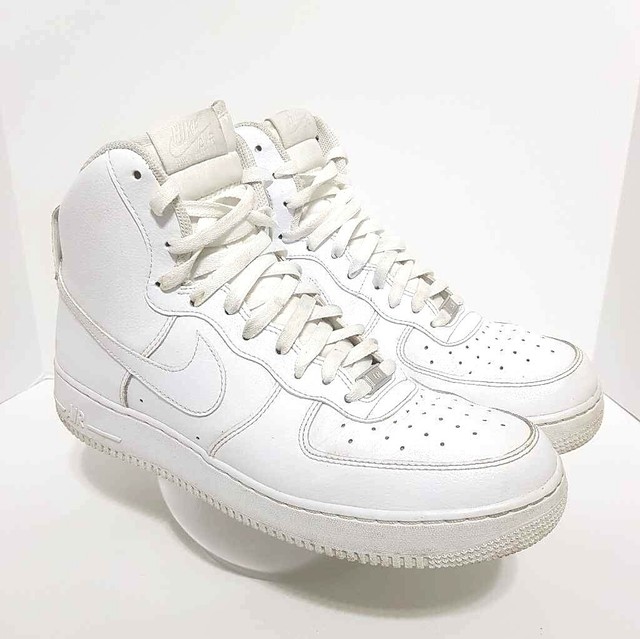 Nike Mens Air Force 1 Athletic Shoes AF-1 White 315121-116 High Top 12 | eBay