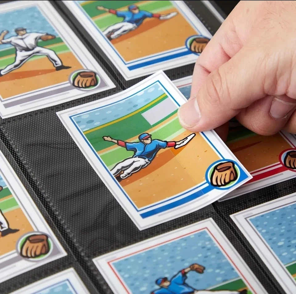 Carpeta de bolsillo para tarjetas 360 con cremallera 9 bolsillos carpeta de álbum de tarjetas coleccionables, azul Foto 3 de 4