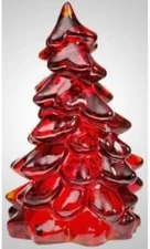 Christmas Holiday Tree - Red Glass - Mosser USA - Large 8"
