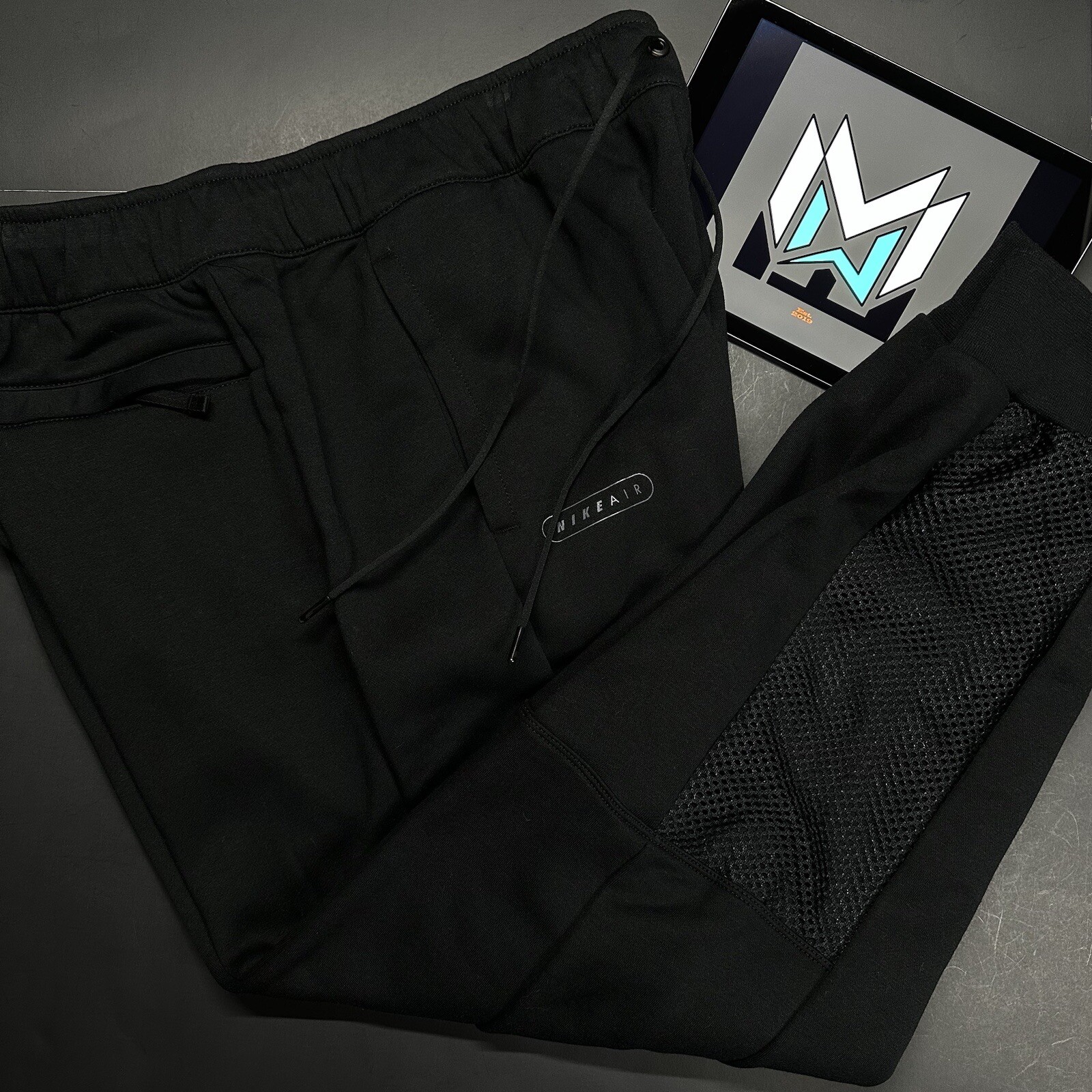 Nike Air Brushed-Back Fleece Joggers DM5209-010 Black SZ L for sale online  | eBay