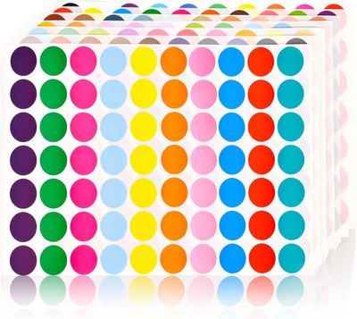 1400 PCS Colored Dot Stickers, round Color Coding Labels, 10 Bright Colors, 20 S
