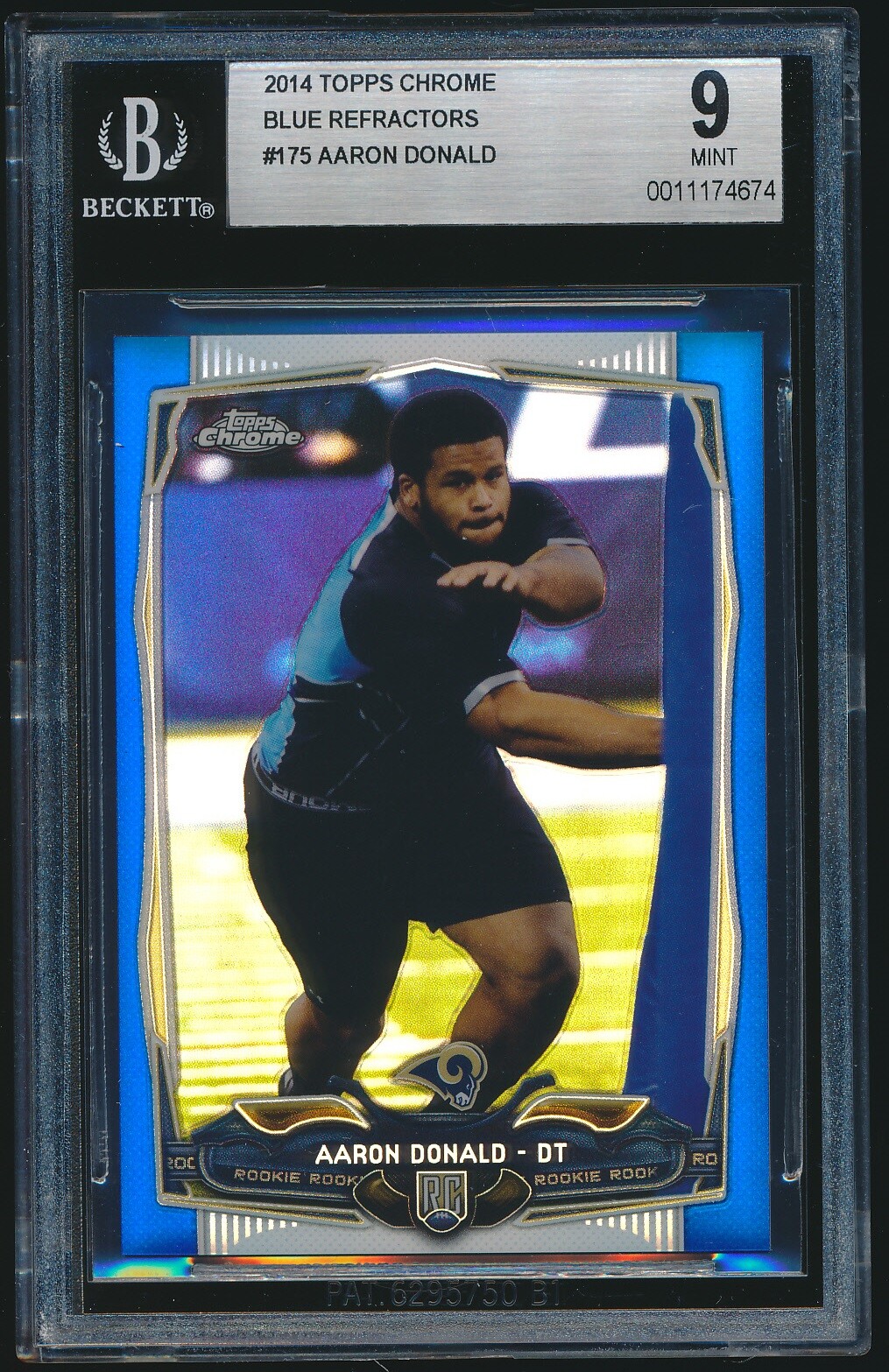2014 Topps Chrome Blue Refractor rookie #175 Aaron Donald rc BGS 9 Mint /199