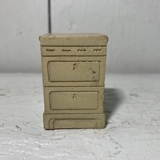 Vintage Dollhouse Miniature 1:12 Ivory Painted Wood Side Table