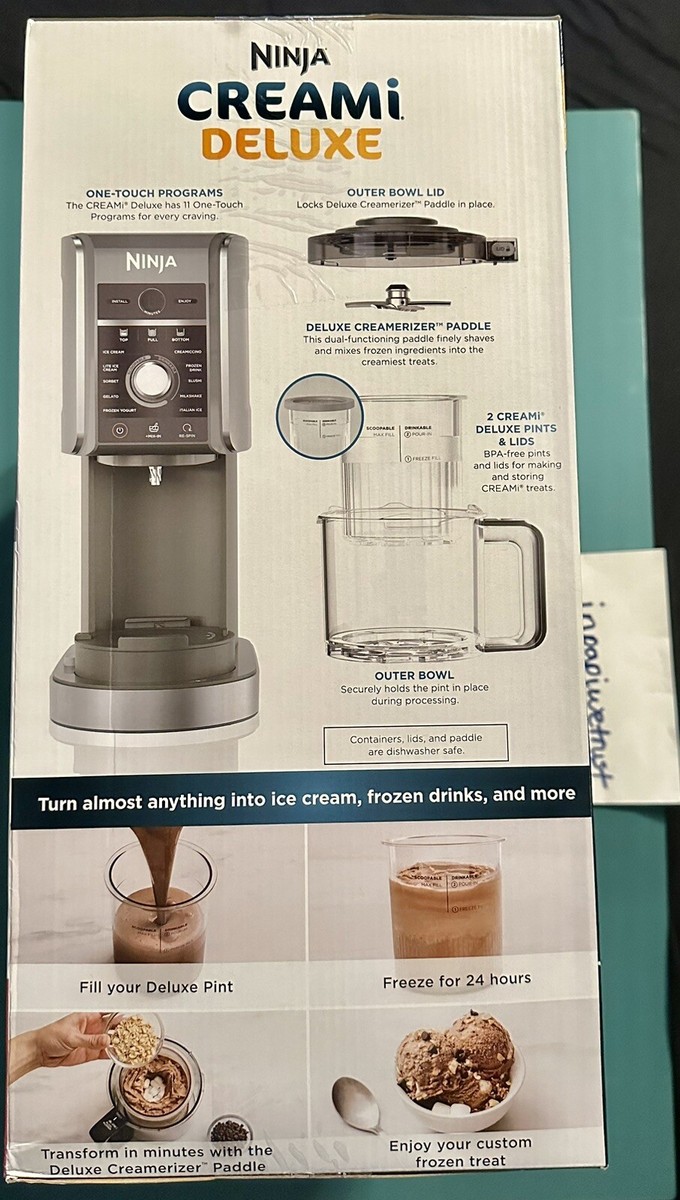 NINJA CREAMi Deluxe 11-in-1 Ice Cream Maker NC501 TikTok NINJA CREAMi Deluxe 11-in-1 Ice Cream Maker NC501 TikTok