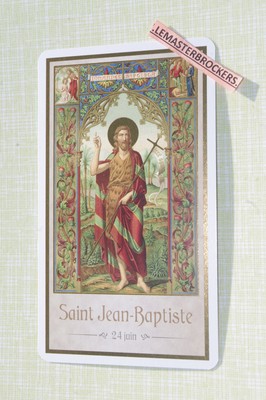 SAINT JEAN-BAPTISTE 24 JUIN CARTE IMAGE PIEUSE avec prière (card 7x12 cm)