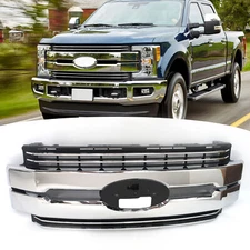 For 2017 2018 2019 Ford F250 F350 F450 Super Duty Bumper Grille Chrome Grill