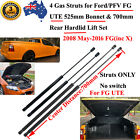 <!--F#f_0-->4 UTE Front Bonnet& Rear Hard Lid Cover Gas Struts For Ford Falcon FPV FG Series<!--F/-->