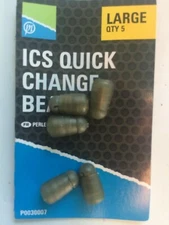 PRESTON INNOVATIONS FISHING - ICS LARGE QUICK CHANGE BEADS -  5 PER PACK