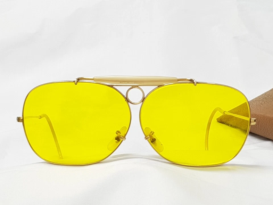 Vintage B&L Ray-ban usa 1/10 12K GF Decot Shooter Kalichrome Aviator Sunglass... - Photo 4/4