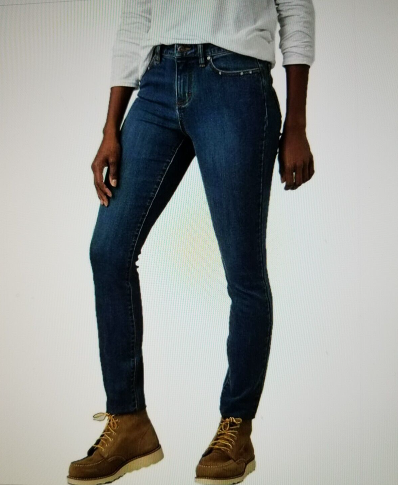 prAna High Rise Straight Leg Jeans True Blue Stretch Denim Sz 12 Reg