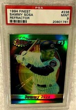 SAMMY SOSA 1994 TOPPS FINEST REFRACTOR #236 PSA 9 MINT VERY RARE CUBS