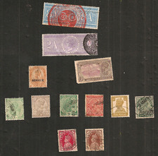 ROYAUME-UNI INDIA Postage GEORGE V GEORGE VI lot 12 timbres RARES dont SERVICE