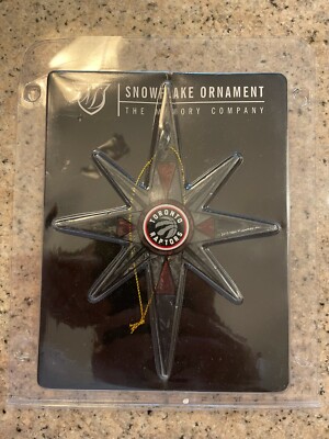 NEW Toronto Raptors Snowflake Glass Memory Company Christmas Ornament