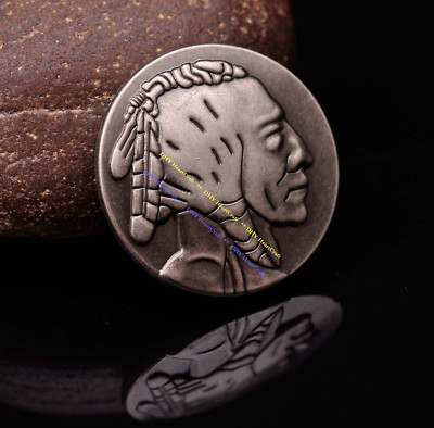 10X Retro SILVER BUFFALO NICKEL INDIAN HEAD LEATHERCRAFT SADDLE Bridle CONCHOS
