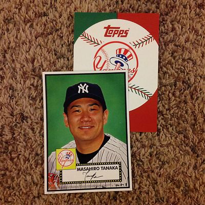 Masahiro Tanaka #27 Yankees 27/99 Hergestellt 2015 Topps '52 Hommage Jumbo