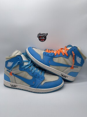 Nike Off White Air Jordan 1 High AQ0818-148 UNC North Nike Off White Air Jordan 1 High AQ0818-148 UNC North