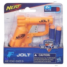 N-Strike NERF 2x Elite Jolt Blaster with 2 Bullets by Hasbro - Brand New - NIP