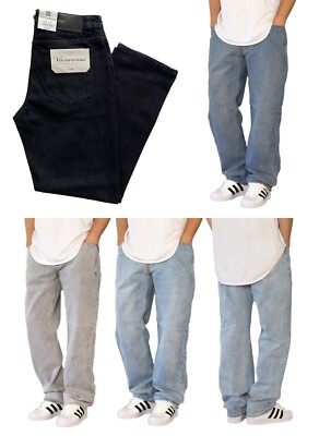 MEN'S BAGGY JEANS LOOSE FIT WIDE LEG DENIM JEANS (28 to 44) *DL999