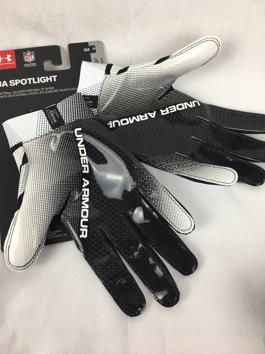 Under Armour UA Spotlight Football Gloves Mens Small 1304698 $45