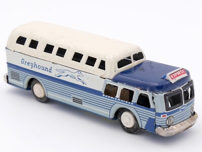 Jouet Ancien En Tôle Lithographiée - Autocar Greyhound - Japon, Années 60/70
