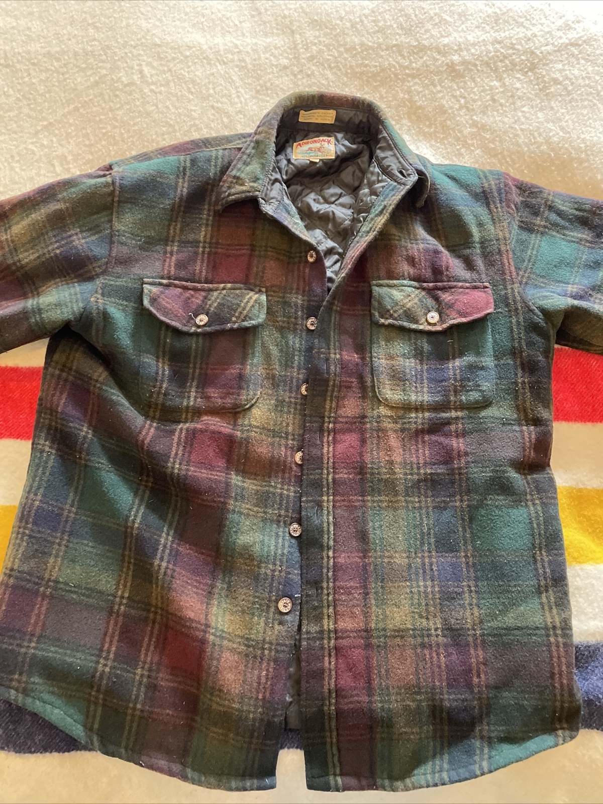 Giacca uomo Adirondack By Savile Fila misto lana boscaiolo a quadri M isolata