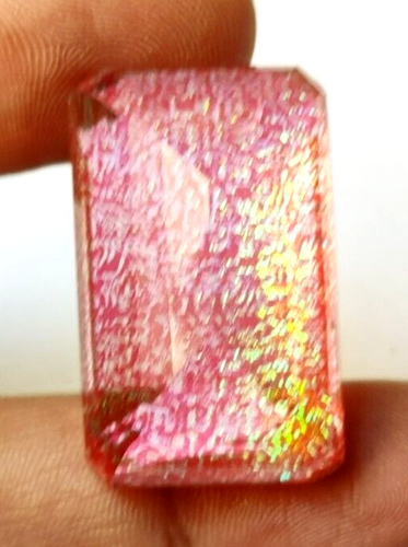 74.50 Ct. Large Monarch Fire Opel Emerald Cut Loose Gemstone for Ring & Pendant - Picture 3 of 6