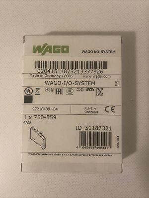 Wago 750-559 4-Kanal-Analogausgang / Neu OVP versiegelt