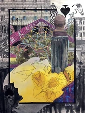 “Playing Cards” Original Framed Artwork by Yulia Kuznetsova