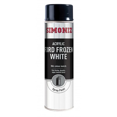 Simoniz Acrylic Car Spray Paint Ford Van Frozen White - 500ml - SIMP23D