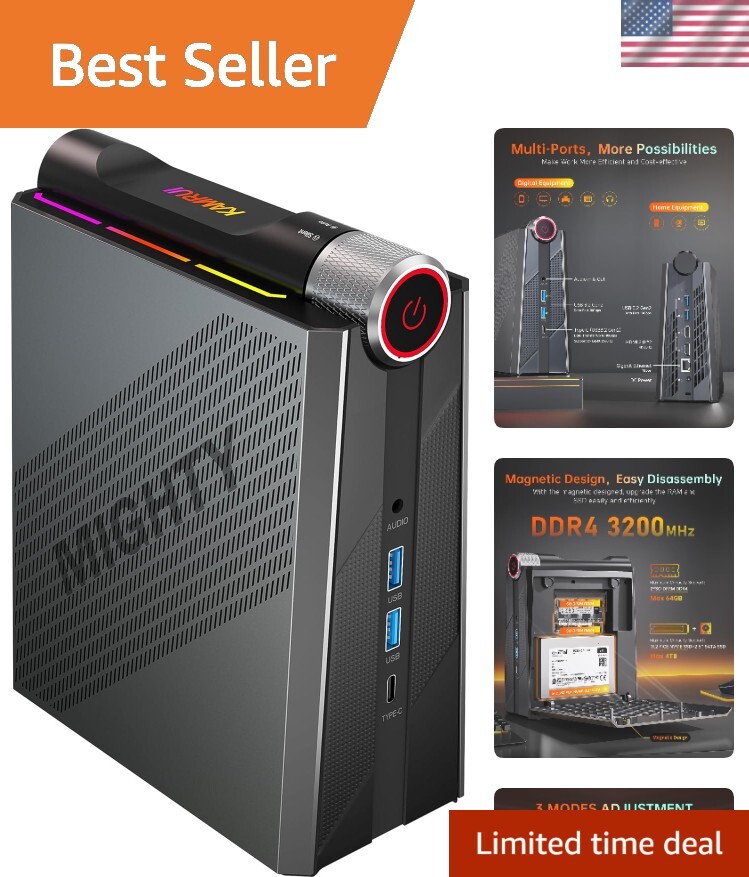 Intel Core i7-12650H Mini Gaming PC, 32GB Dual Channel 512GB M.2 NVME SSD, De...